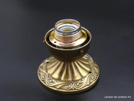 Verzierte Jugendstil Deckenlampe Messing goldbraun 1xE27/60W