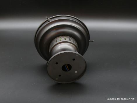 Jugendstil Anbauleuchte Messing schwarzbraun 1xE27/40W mit Lüftungsschlitzen von unten