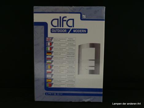 Origialkarton für die Außenleuchte, Detail Material