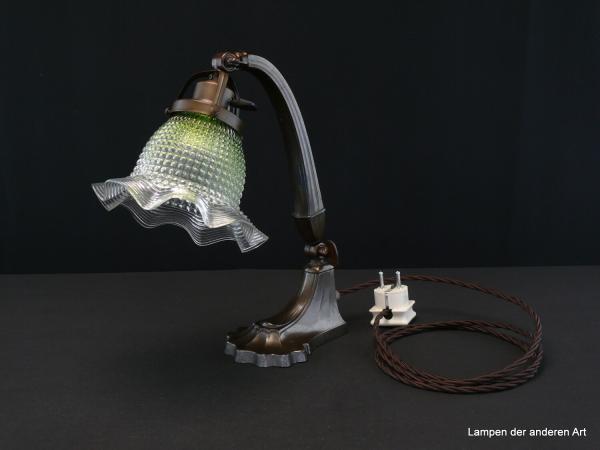 Jugendstil Nachttischleuchte verstellbar - restauriert