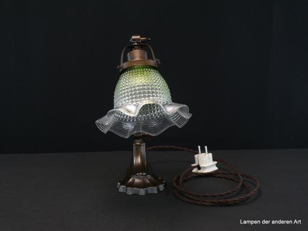 Jugendstil Nachttischleuchte verstellbar - restauriertllbar - restauriert, von vorn
