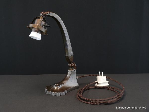 Jugendstil Nachttischleuchte verstellbar -restauriert - Gestell