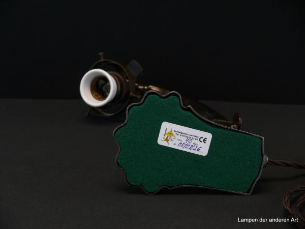 Jugendstil Nachttischleuchte verstellbar -restauriert - Gestell- Fuß von unten