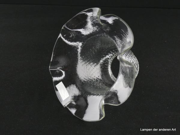 Jugendstil Lampenschirm gebraucht, Klarglas, gerader Zylinder mit wabenähnlicher Oberflächenstruktur, vertikal abstehender Rand, sechsfach gekerbt, Nostalgie Ersatzglas für alte Lampen, D: ca.15,5cm, H: ca.10,5cm, Glashalterand Griffrand 6cm, von unten