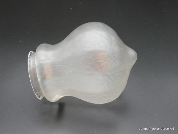 Jugendstil Lampenschirm gebraucht satiniert grau D: 12cm H: 15cm , Griffrand 8cm liegend