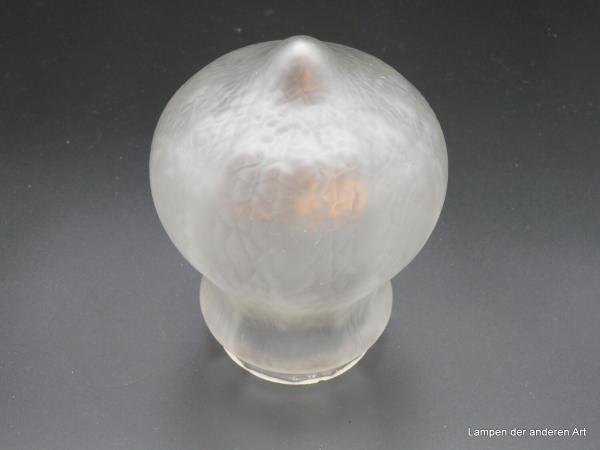 Jugendstil Lampenschirm gebraucht satiniert grau D: 12cm H: 15cm , Griffrand 8cm