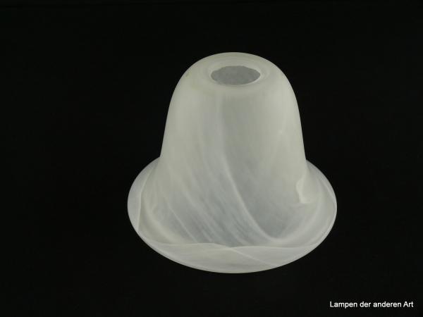 Lampenschirm gebraucht, Glas matt weiß, glatte Wandung, ausgestellter Abschlussrand, zylindrische Form, Nostalgie Ersatzglas, D: ca. 14cm, H: ca.10cm, ohne Glashalter Griffrand, Loch 30mm, nur für E14 oder Bajonettfassung