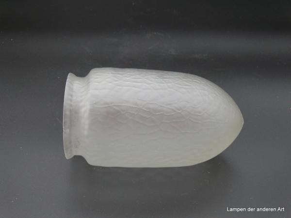 Jugendstil Lampenschirm grau satiniert Griffrand 8cm liegend