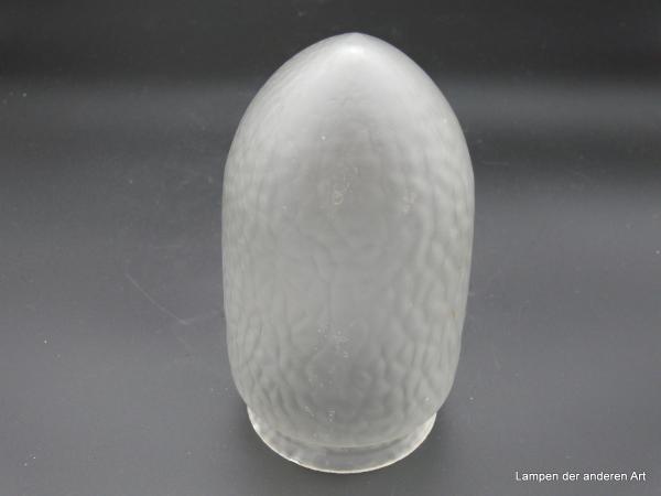 Jugendstil Lampenschirm grau satiniert Griffrand 8cm