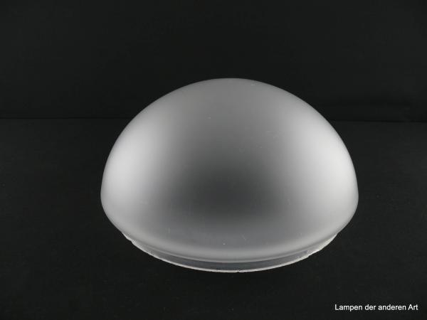 Jugendstil Lampenschirm gebraucht, Glas, satinierte Oberfläche, Pilzkopfform, Nostalgie Ersatzschirm D: 27cm, H: 14cm, Glashalter Griffrand 25cm