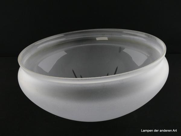 Jugendstil Kuppelschirm mit Sternschliff, gebraucht, leichte Kratzer, Sondergröße Glashalter Griffrand 30cm, Nostalgieschirm Ersatzglas D: ca.31cm, H: ca.14cm, von unten