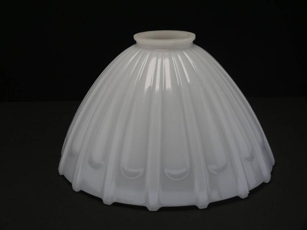 antiker großer Art Deco Lampenschirm gebraucht, stammt aus einer Zahnarztpraxis aus den 40iger Jahren, opal weiß, D: ca.31cm, H: ca.18cm, Gewicht 2kg