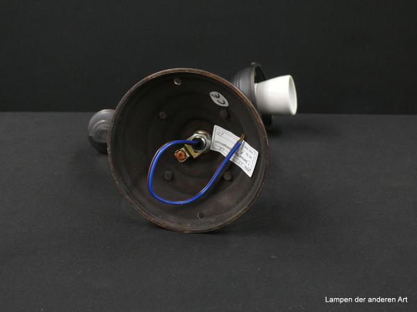 Große Jugendstil Wandlampe Messing dunkelbraun 1xE27/60W von unten