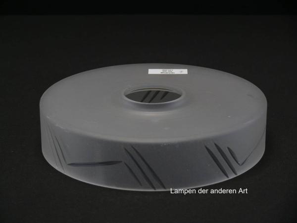 antikes 3-er Set, Art Deco Lampenschalen gebraucht, grau satiniert, leichte Kratzer in der Satinierung, dezentes Schliffdekor, Nostalgie Ersatzschirm, Loch 45mm, einzeln