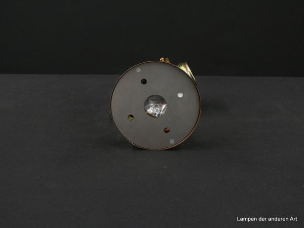 Schlichte Jugendstil Wandleuchte Messing hellbraun 1xE27/40W von unten