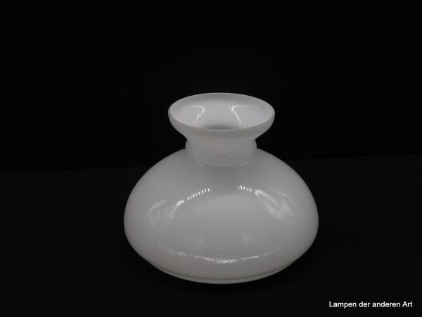Vestaschirm für Petroleumleuchten opal weiß Auflagering 190mm D: 21cm, H: 15cm Durchmesser unten aussen für Auflagering gemessen 187mm