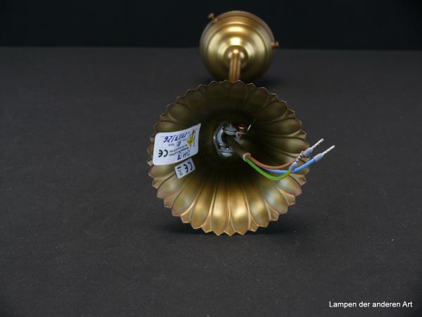 Jugendstil Stableuchtengestell aus Messing goldbraun patiniert 1xE27/40W, Detail Aufhängung