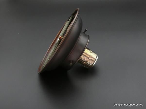 Jugendstil Deckenlampengestell Messing dunkelbraun 1xE27/40W liegend