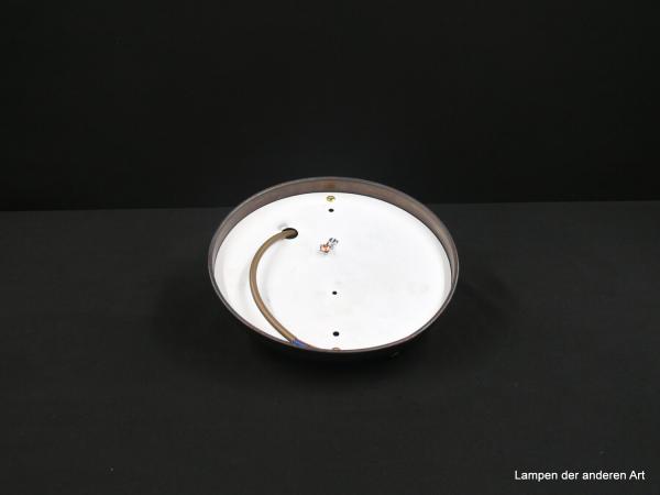 Kleine Plafoniere Messing dunkelbraun für Schirme mit 15cm Griffrand 1xE27/40W von unten