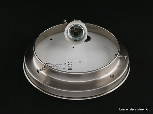 Kleine Art Deco Deckenlampe Nickel matt 1xE27/40W