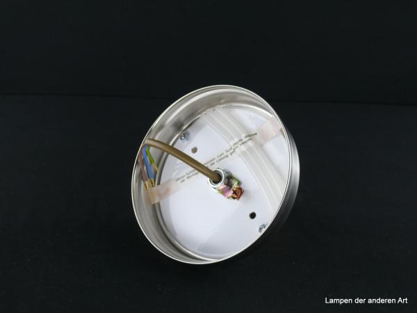 Typische Art Deco Deckenlampe Gestell Messing matt vernickelt, 1xE27/40W, Griffrand 8cm, von hinten