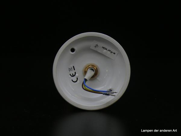Jugendstil Deckenlampe mit Porzellanfuß Metallfassung E27/60W von unten