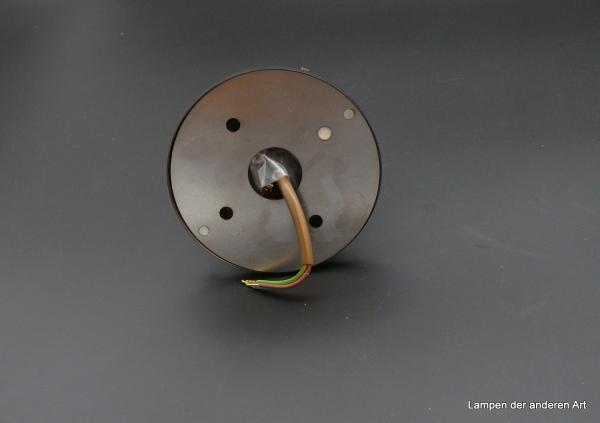 Kleine Jugendstil Deckenlampe Messing schwarz-braun 1xE27/60W von unten