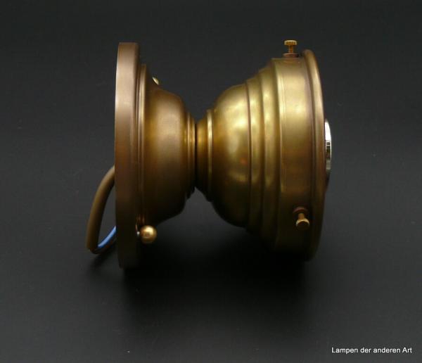 Einfache Jugendstil Deckenlampe Messing goldbraun 1xE27/40W liegend