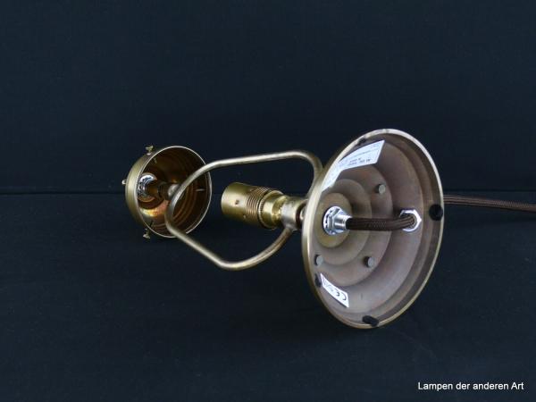 kleine Jugenstil-Beistelllampe Messing goldbraun 1xE14/40W, liegend