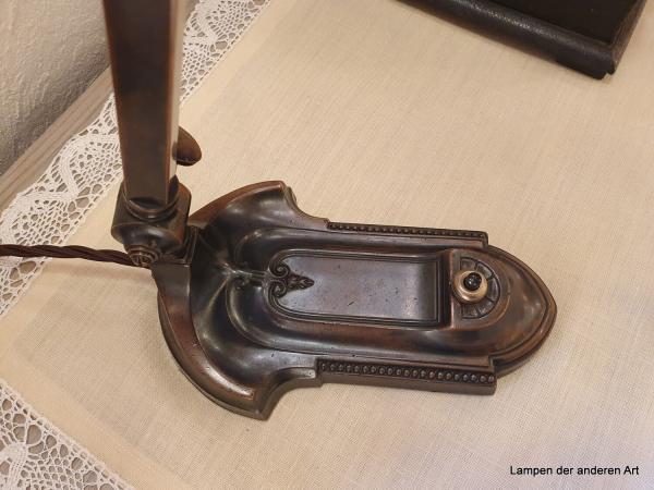 Jugendstil Klavierleuchte verstellbar - restauriert, Detail Fuss 1