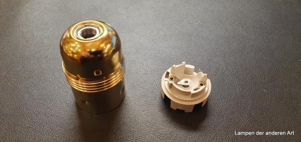 Messingfassung plättiert roh E27ing dunkel