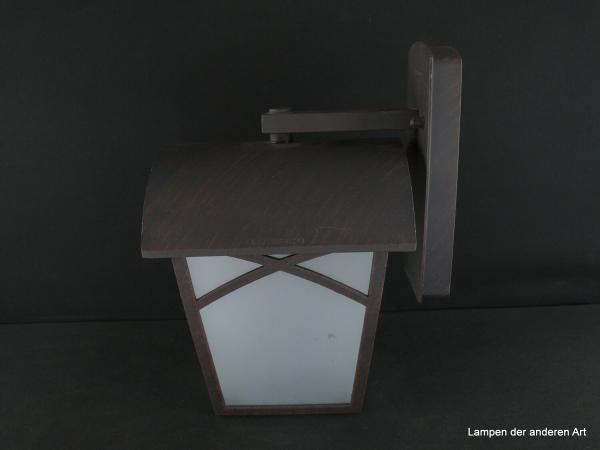 Wandleuchte Alba für Außen aus Aluminium Spritzguss rostbraun,Seite