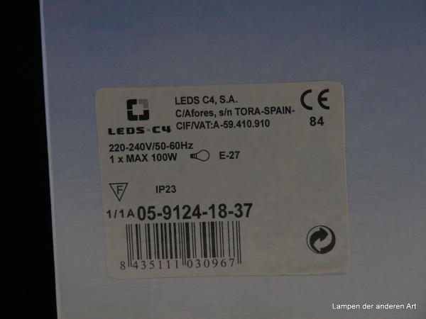 Origialkarton für die Außenleuchte, Detail