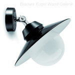 Bremen Kugel Wand- Gelenk  D= 300mm  Glas opal 160mm/60W - 180mm/100W  IP 54