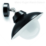 Mainz Kugel Wand-Gelenk  D=260mm  Glas opal  160/180mm - 60/100W    IP 54