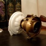 Deckenlampe mit Porzellanfuß groß